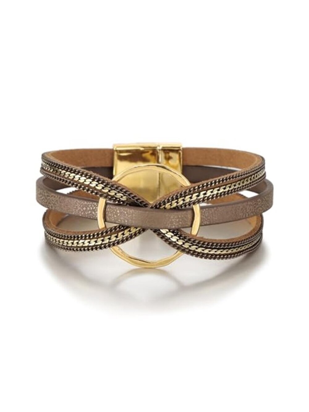 Boho Leather Wrap Bracelet Women